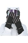 Gants chauds pour femme - Sports de plein air dhiver - Résistants au froid - Toucher - Pour téléphone portable - Gants chaud