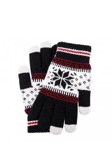 TJOIUY Gants dhiver Mode créative Flocon de Neige Impression Gants téléphone Portable écran Tactile Gants tricotés Hiver épa