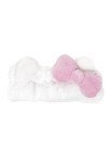 The Crème Shop Bandeau spa en peluche avec nœud signature Hello Kitty rose | Sans cruauté envers les animaux et végétalien