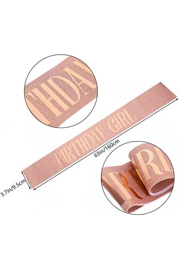 Veraing Couronne danniversaire 50 ans - En or rose - Avec cristaux - Accessoire de décoration pour les femmes - Couronne + é