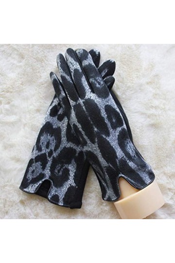 MAPPE Hiver Femmes Cachemire Épais Chaud Léopard Impression Gants Sexy Tigre Imprimé Laine Plus Velours Écran Tactile Cyclism