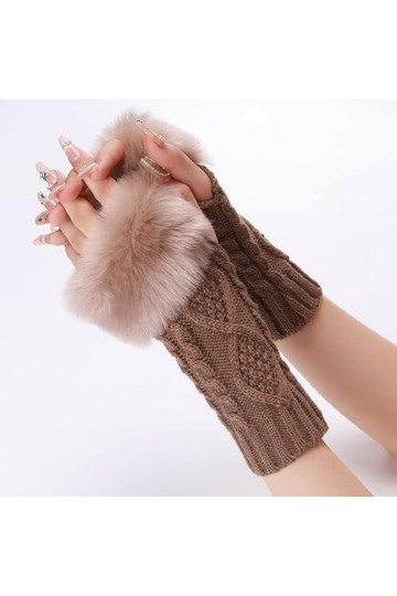 TEXXY Doux Laine Tricot Harf Doigts Gants Femmes Dame Automne Hiver Chaud Bras Manches décontracté Corchet Mitaines Accessoir