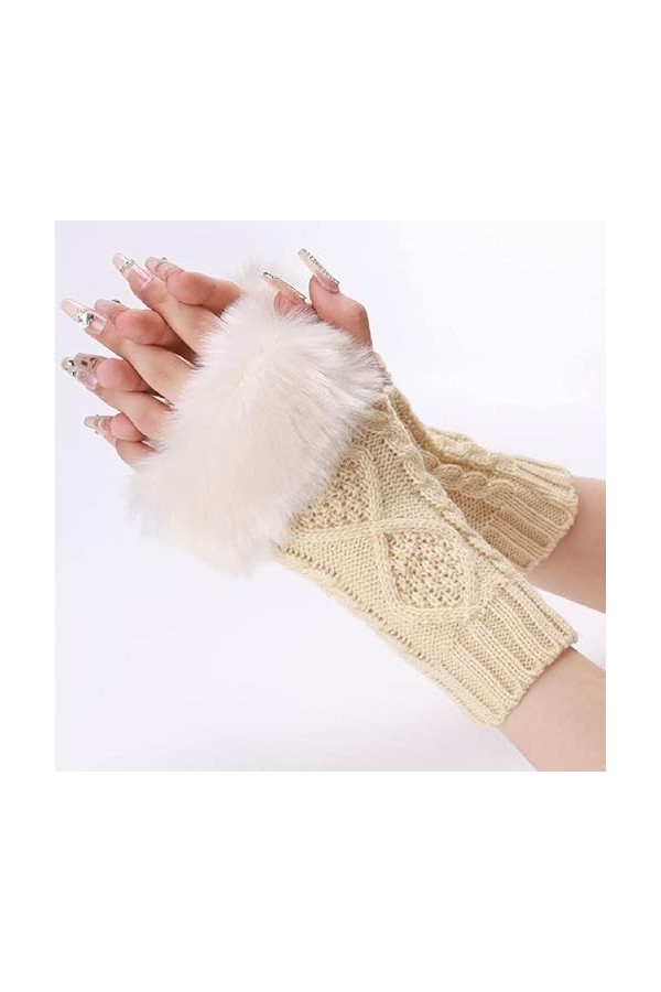 TEXXY Doux Laine Tricot Harf Doigts Gants Femmes Dame Automne Hiver Chaud Bras Manches décontracté Corchet Mitaines Accessoir