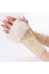 TEXXY Doux Laine Tricot Harf Doigts Gants Femmes Dame Automne Hiver Chaud Bras Manches décontracté Corchet Mitaines Accessoir