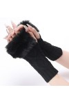 TEXXY Doux Laine Tricot Harf Doigts Gants Femmes Dame Automne Hiver Chaud Bras Manches décontracté Corchet Mitaines Accessoir