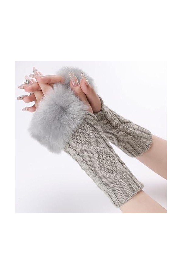 TEXXY Doux Laine Tricot Harf Doigts Gants Femmes Dame Automne Hiver Chaud Bras Manches décontracté Corchet Mitaines Accessoir