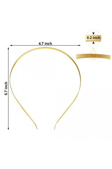 Lot de 24 bandeaux en métal lisse - 2 couleurs - Pour loisirs créatifs - Pour homme et femme