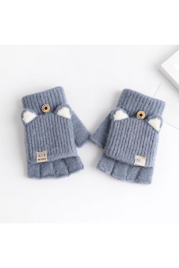 EVANEM Mitaines Convertibles Chaudes, Mitaines Thermiques DHiver Pour Femmes Fourrure Trou De Pouce Chauffe-Poignets Gants E