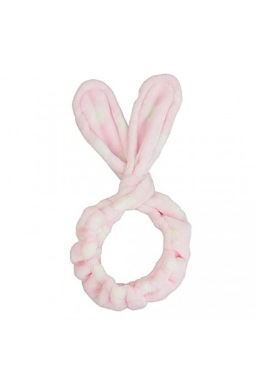 The Vintage Cosmetic Company Baby Bunny Twist Make-up Headband Super-Soft Fabric Pink Polka Dot Design