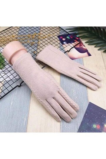 Gants À Écran Tactile en Laine De Cachemire Élégants À La Mode, Gants dhiver en Laine De Haute Qualité pour Femmes, Coupe-Ve