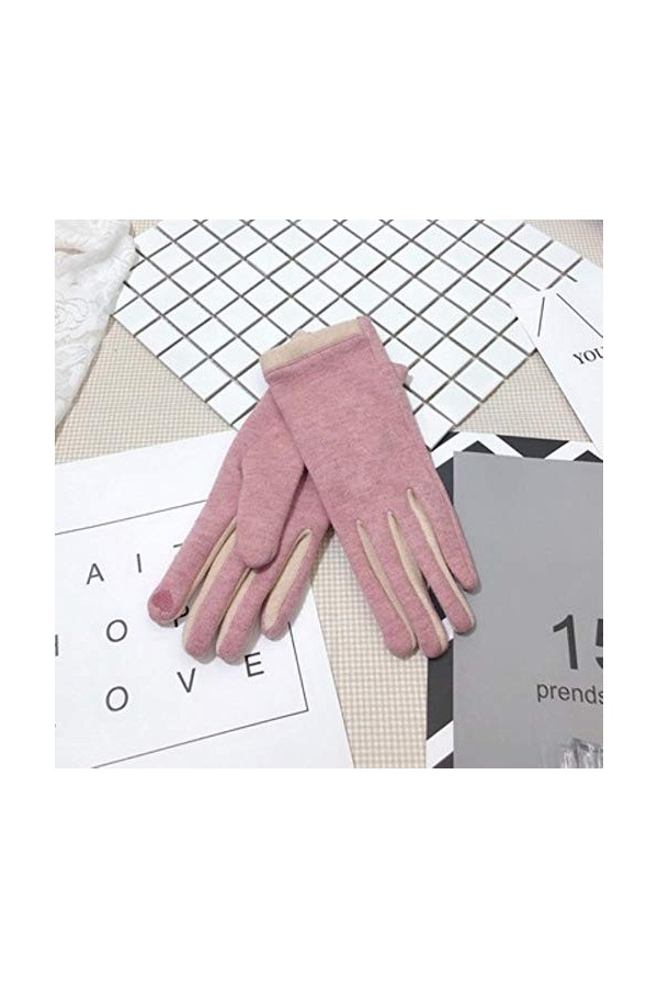 Gants À Écran Tactile en Laine De Cachemire Élégants À La Mode, Gants dhiver en Laine De Haute Qualité pour Femmes, Coupe-Ve