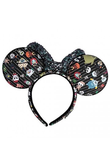 Loungefly Disney - Serre-tête en similicuir avec oreilles de Minnie - Létrange Noël de Monsieur Jack