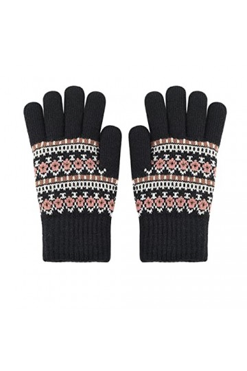 Gants tricotés pour femme - Moufles en tricot - Automne - Hiver - Sport - Vélo - Chaud - Coupe-vent - Gants chauds et confort