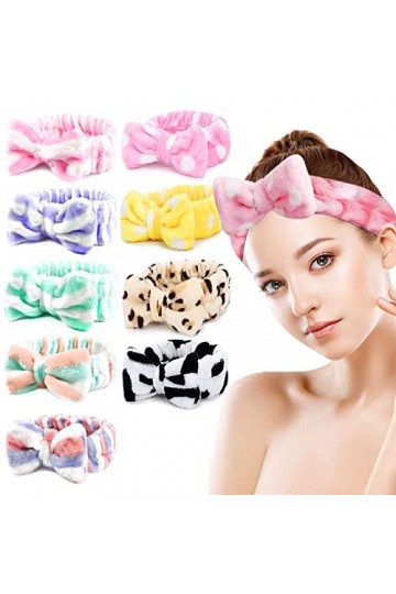 Bandeaux de spa en polaire corail pour maquillage, cosmétique, joli bandeau pour laver le visage, bandeau de douche, bandeau 