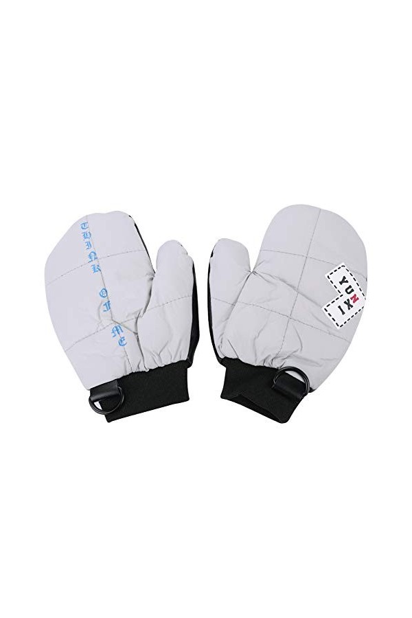 IBLUELOVER Gants Hiver Femme Fille Moufles Chaud Gants de Ski en Similicuir Cuir Gloves Doublure Polaire Mignon Moufle Doux C