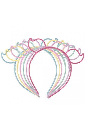 XIMA Lot de 12 serre-têtes en plastique avec oreilles de cochon pour filles SP-Pig 