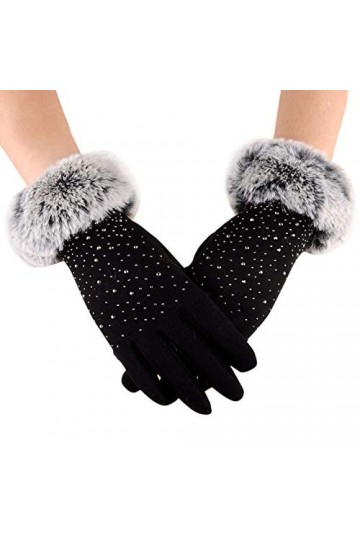 LUOXUEFEI Gants Gants À Doigts Complets pour Femmes Épaissir Les Mitaines Chaudes dhiver Gants Féminins Gants Féminins Plus 