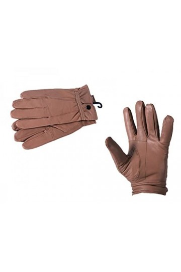 Gants dhiver en cuir véritable pour écran tactile - Chauds et doux - Doublure en laine - Gants 100 % cuir - Gants décontract