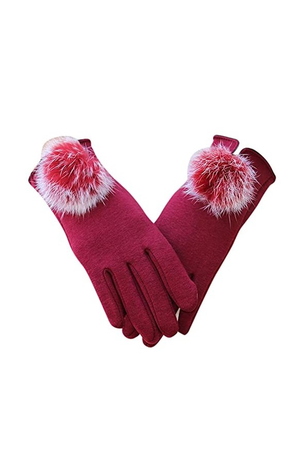 Gants thermiques chauds avec écran tactile pour gants froids tricotés pour lhiver - Gants dhiver pour la conduite - Mitaine