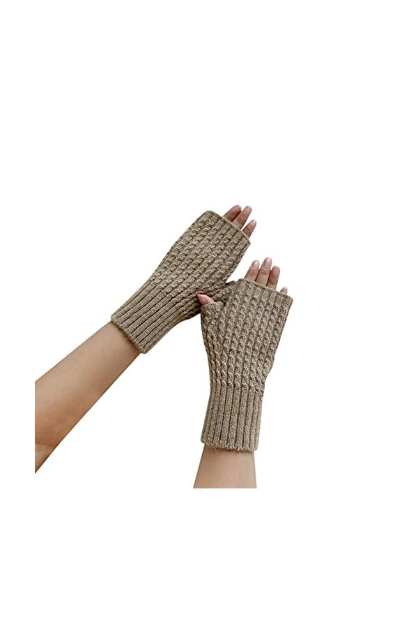 NIUREDLTD Gants sans doigts Poignet Vêtements Accessoires Cosplay Bras Manches pour Femmes Hiver Chaud Unisexe pour Moufles M