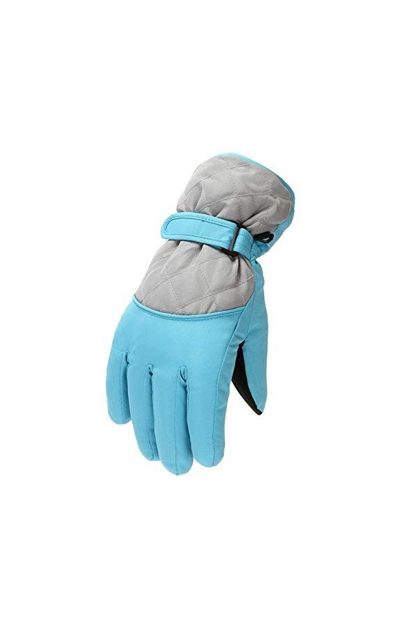 Moufles pour femme par temps froid - Moufles dhiver chauffantes pour enfants - Sports - Ski - 6 à 11 ans - Gants coupe-vent 