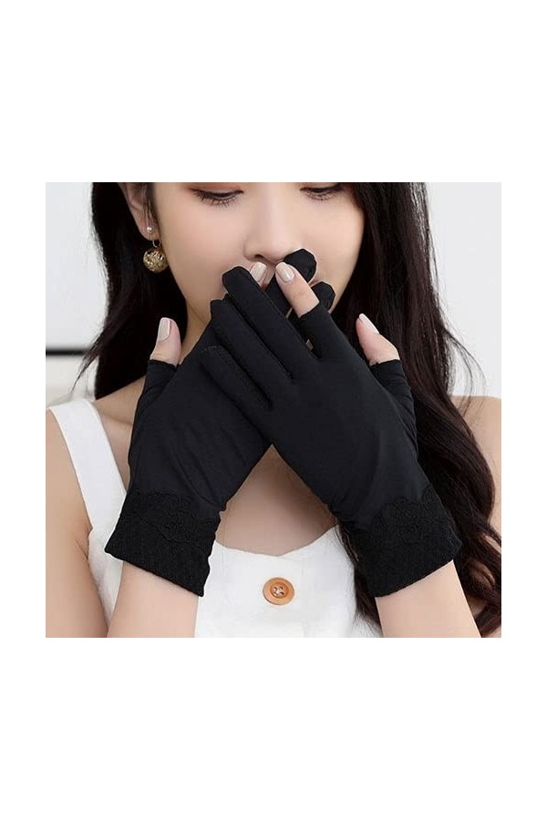 Yoaodpei Été Nouveaux gants de dentelle élégantes Gants de lace de glace Conduite à écran tactile antidérapant Gant à écran s