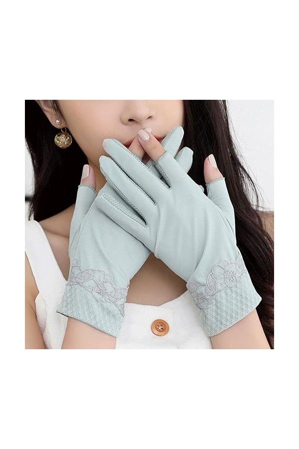 Yoaodpei Été Nouveaux gants de dentelle élégantes Gants de lace de glace Conduite à écran tactile antidérapant Gant à écran s