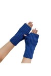 Mitaines tricotées sans doigts pour femme - Noir - Longueur Kawaii - Gants tricotés - Gants dhiver chauds - Chauffe-mains - 