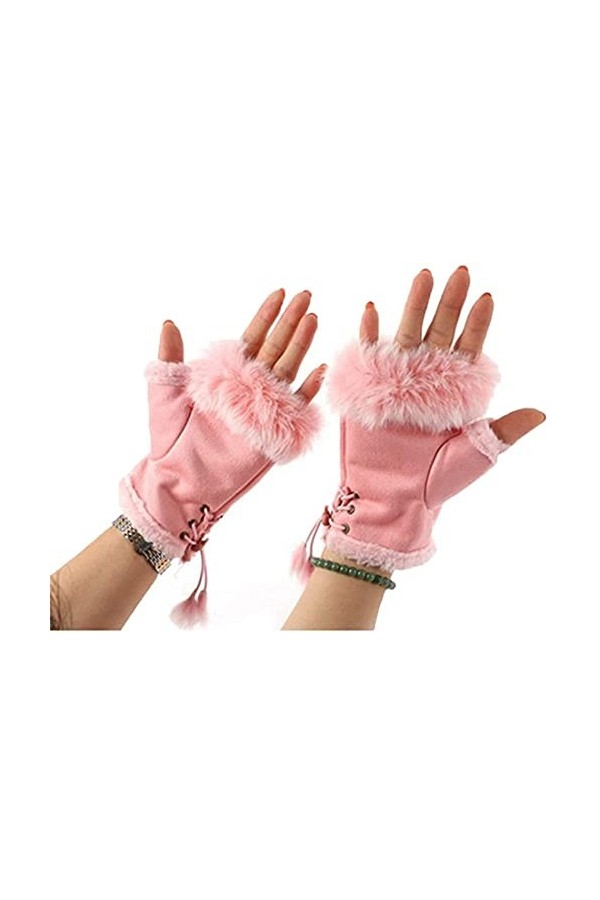 Gants Demi-Doigts, Gants Chauffe-Poignets, Gants for Smartphone, Mitaines Unisexes for Adultes, Gants for Femme, Gants dhive