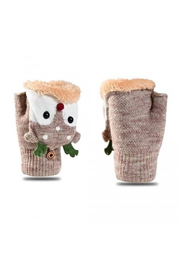 Liyinco Mesdames Gants sans Doigts Mignons de Faon de Noël de Noël, Gants sans Doigts tricotés Chauds dhiver, Gants Demi-Doi