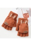 Liyinco Gants sans Doigts de Lapin Mignon pour Dames, Gants sans Doigts en Peluche pour lextérieur, Gants Chauds en Tricot p