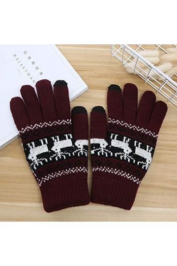 LUOXUEFEI Gants Gants Tricotés dhiver Gants Épais Et Chauds À Écran Tactile Mitaines Gants Homme Femme