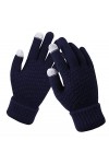 SYT-MD Gants, Dames Hiver écran Tactile Gants épaissi Chaud Crochet câble Tricot Gants Mitaines Stretch Gants Doigt Complet e