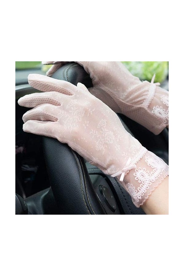 Yoaodpei Été écran solaire de la soie glacée Gant de soie de la soie féminine Conduite et équitation Gants antidérapants avec