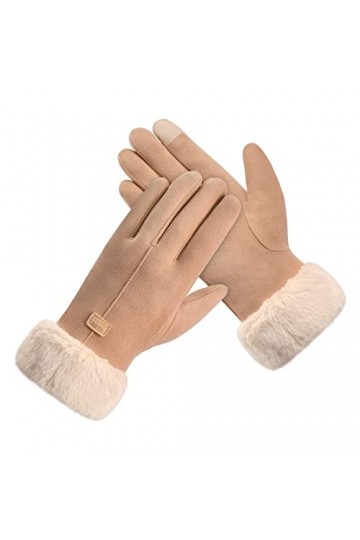 Cozlly Gants Hiver Femme Chaud, Gants Ecrans Tactiles, Gants Hiver avec Doublure Polaire Epaisse pour Conduite Jogging Vélo 
