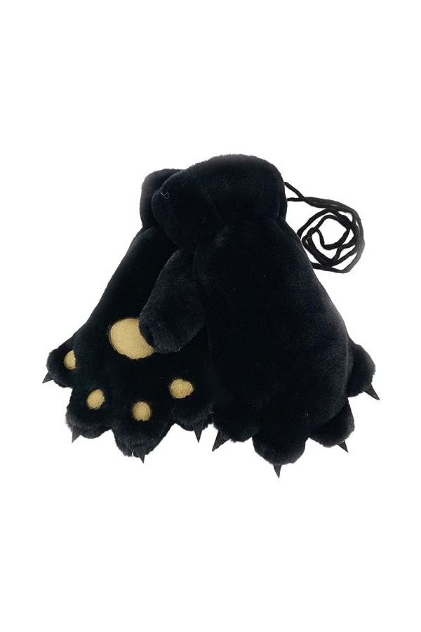 Gants Chauds Gants Courts Classique,Ensemble Gants Bonnet Écharpe Hiver Femme Gants Travail Hiver Moufles Grand Froid Gloves 