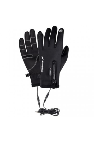 Gants chauds, gants chauffants à écran tactile, gants thermiques dhiver rechargeables par USB, gants chauffe-mains imperméab