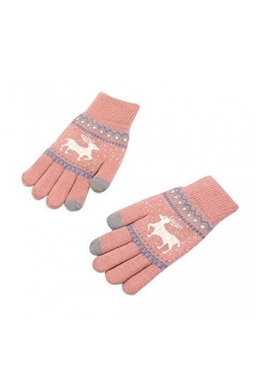Asduaro Gants à écran Tactile pour Femmes Gants tricotés Thermiques dhiver Gants Chauds avec Impression pour Smartphones Tél