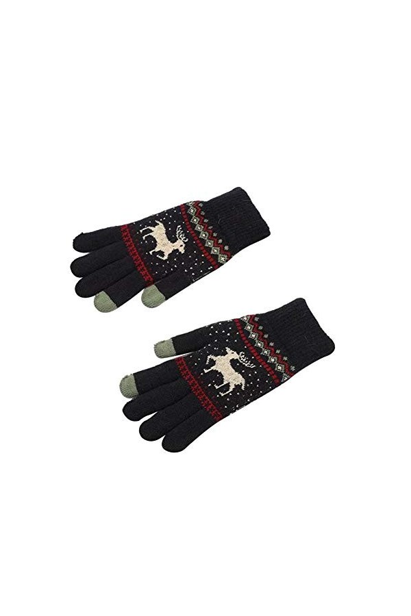 Asduaro Gants à écran Tactile pour Femmes Gants tricotés Thermiques dhiver Gants Chauds avec Impression pour Smartphones Tél