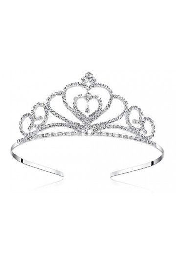 Lovely Shop Lovelyshop Strass Cristal Tiara-wedding mariée Bal anniversaire Pegeant Prinecess Couronne Cœur 