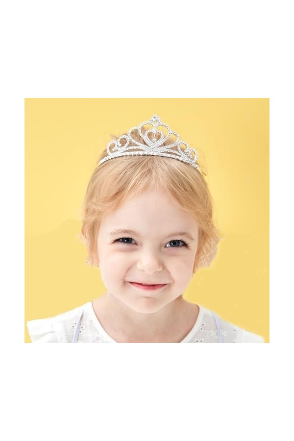 Lovely Shop Lovelyshop Strass Cristal Tiara-wedding mariée Bal anniversaire Pegeant Prinecess Couronne Cœur 