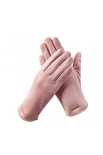 Gants de sport pour femme - Couleur unie - Rose - Taille unique