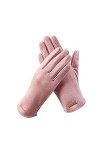 Gants de sport pour femme - Couleur unie - Rose - Taille unique