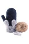 karrychen Enfants Hiver Chaud Gants complets Doigts Mignon Dessin animé Oreilles de Lapin Mitaines doublées en Peluche-Vert 
