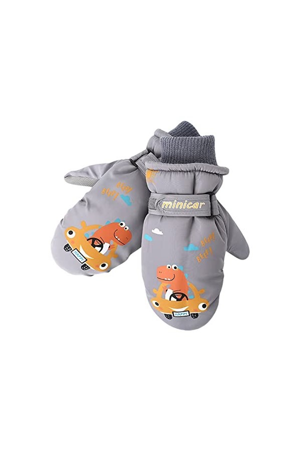 Gants de ski dhiver pour enfants - Gants chauds et mignons imprimés - Gants déquitation doux et coupe-vent pour femme - Iso