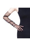 Wr Gants Longs De Mariage De Coude De Tulle De Femmes, Mitaines Dopéra Vintage Transparentes De Couleur Unie