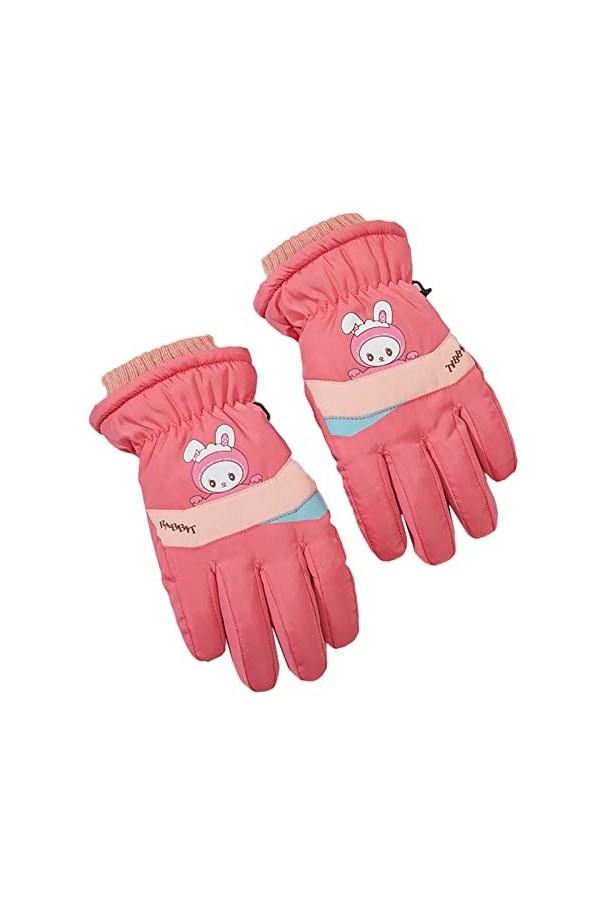 Gants de ski imperméables pour enfants pour temps froid, snowboard, cyclisme de route avec boucle anti-perte, WMR, L