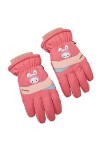 Gants de ski imperméables pour enfants pour temps froid, snowboard, cyclisme de route avec boucle anti-perte, WMR, L