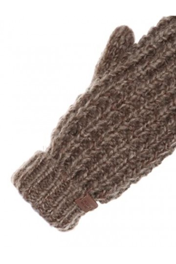 BICKLEY+MITCHELL Super Chunky Knit Mittens avec Doublure Polaire 2016-03-10-140 Au Milieu, Brown Twist, Taille Unique Femme