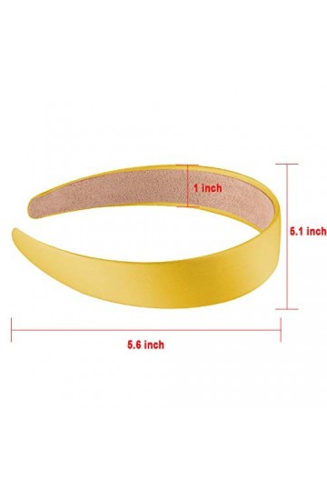 SIQUK 24 Pièces Serre-tête Satin 1 Pouce Large Serre Tete pour les Femmes Fille, 24 Couleurs